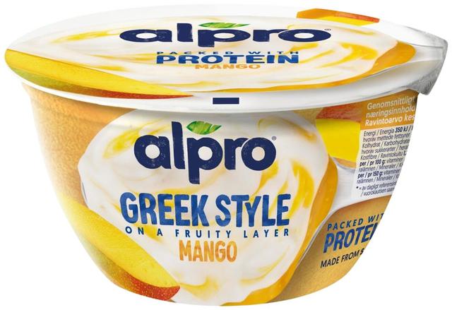 Alpro Greek Style Hapatettu soijavalmiste, mango 150g