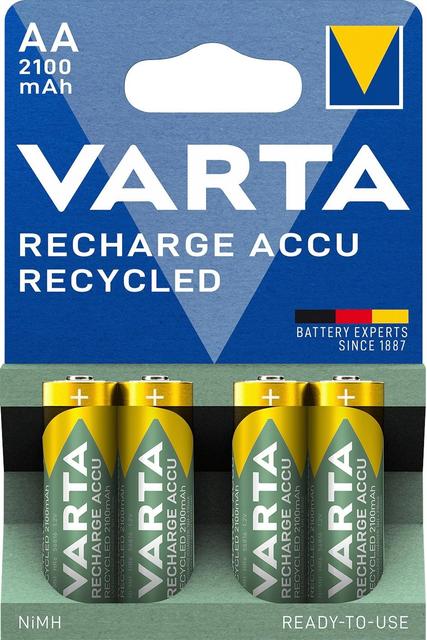 Varta Recharge Accu Recycled 4xAA 2100mAh ladattava alkaliparisto