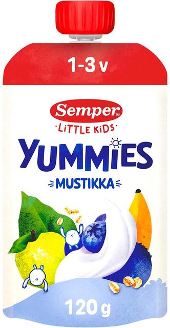 Semper Yummies smoothie mustikka 120g 1-3 vuotiaille