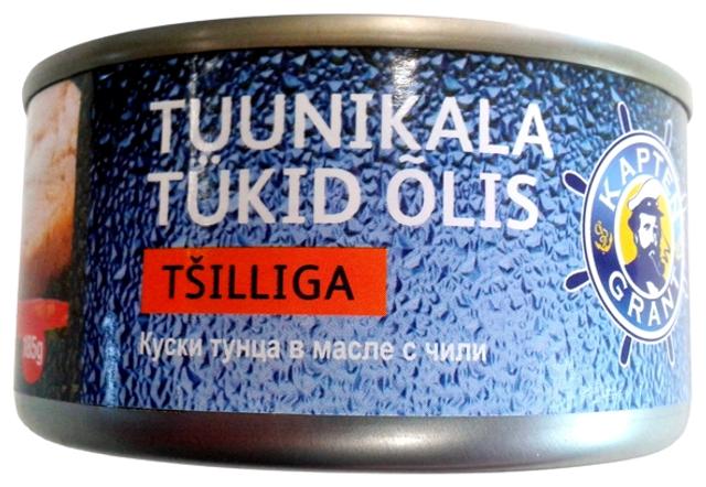 Tuunikala tükid õlis tšilliga 185 g