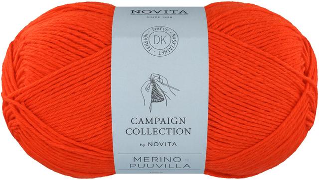 Novita neulelanka merino-puuvilla 100g punainen