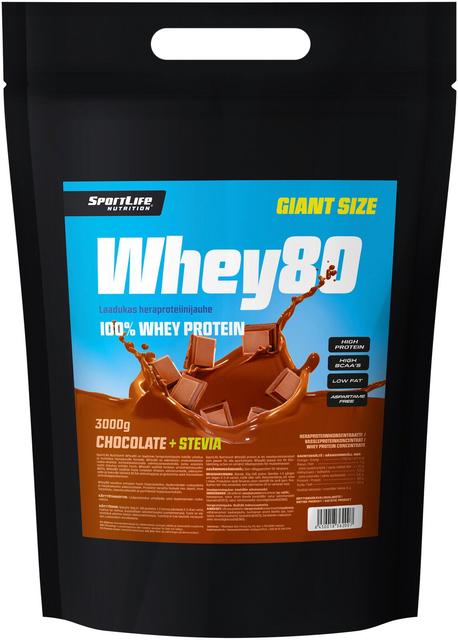 SportLife Nutrition Whey80 3kg suklaa heraproteiinijauhe