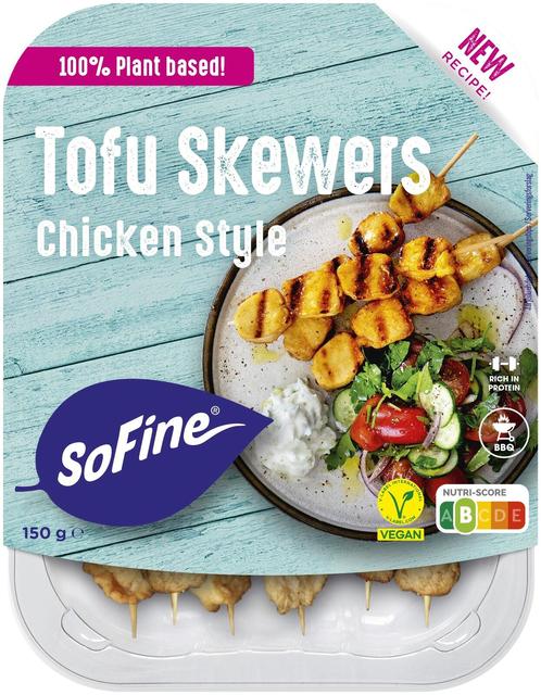 SoFine Tofu Skewers chicken style vartaat vegaaninen 150g