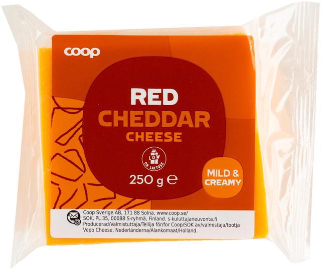 Coop punainen cheddarjuusto 250 g