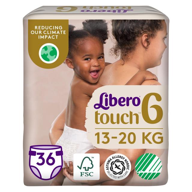 LIBERO Touch teippivaippa koko 6, 36kpl, 13-20 kg