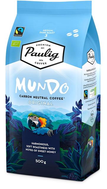 Paulig Mundo Luomu kahvi kahvipapu 500g