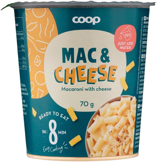 Coop pasta-ateriakuppi Mac and Cheese 70 g
