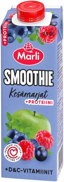 Marli Kesämarjat smoothie +D&C -vitamiinit ja proteiini 2,5 dl