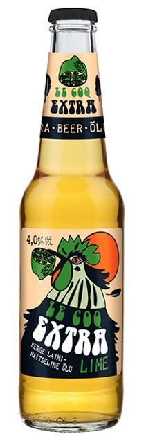 A. Le Coq Extra Lime õlu 4%vol 330ml