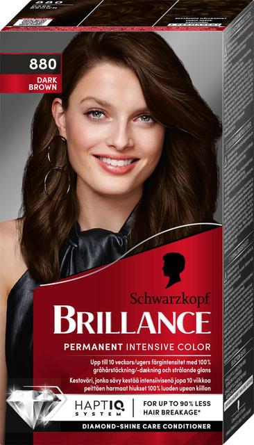 Schwarzkopf Brillance 880 Dark Brown  hiusväri 1 kpl