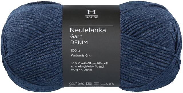 House lanka puuvillasekoite Denim 100 g Navy blue 11589