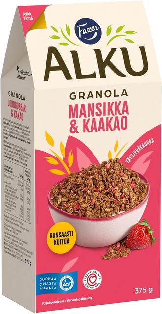 Fazer Alku Mansikka & kaakao granola 375 g