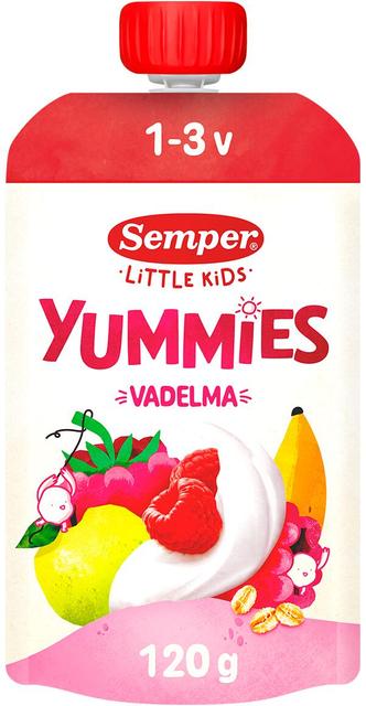 Semper Yummies smoothie vadelma 120g 1-3 vuotiaille