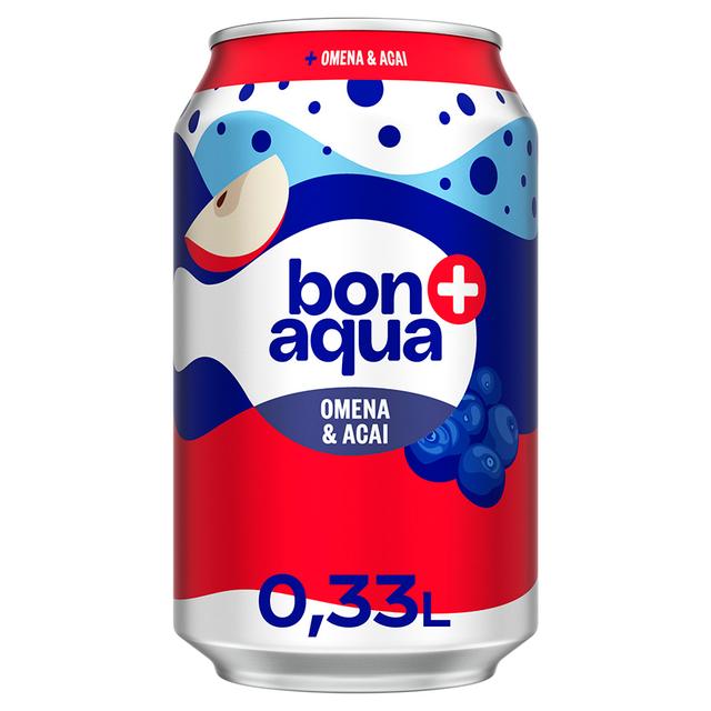 Bonaqua + Omena & Acai hiilihapollinen juoma tölkki 0.33 L