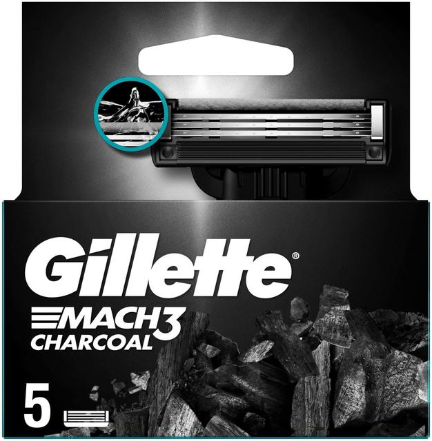 Varuterad gillette mach 3-tera charcoal 5tk