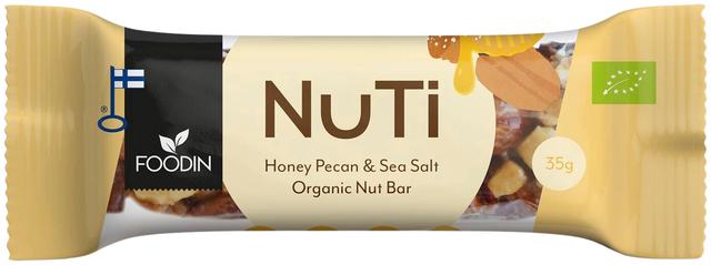 Foodin NUTI, Honey, Pecans & Sea Salt, Luomu, 35g