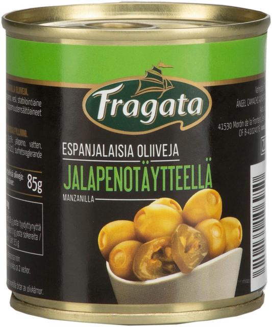 Fragata espanjalaisia oliiveja jalopenotäytteellä 200g/85g