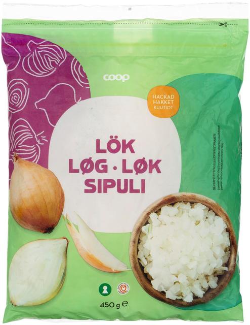 Coop hakitud sibul, 450g