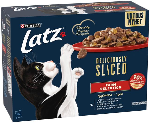 Latz Deliciously Sliced 12x80 Farm lajitelma kissanruoka