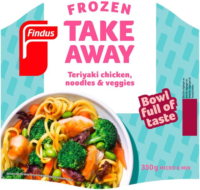 Findus Teriyaki chicken, noodles & veggies 350g, pakaste