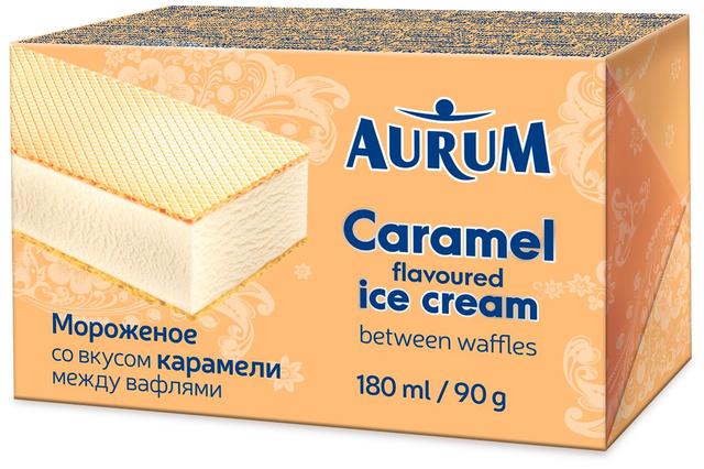 Aurum karamellijäätis vahvlitega 180 ml