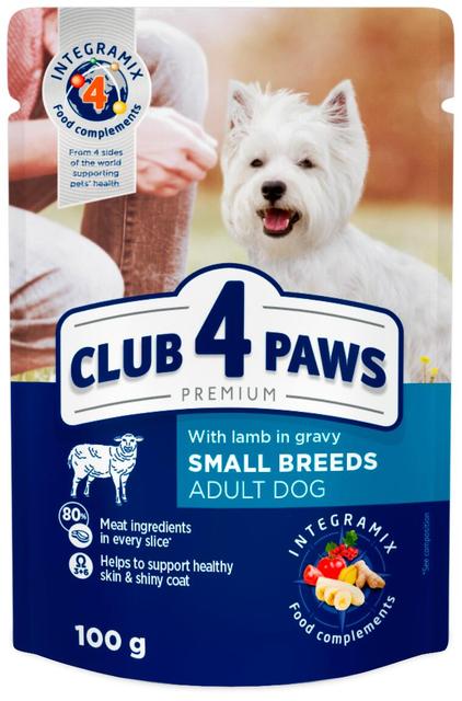 Club4Paws Premium konserv väikest. tõugudele lambalihaga kastmes 0.1g