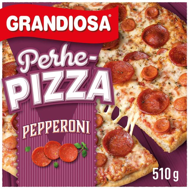 Grandiosa pepperoni perhepizza, pepperonimakkaraa ja juustoa 510g