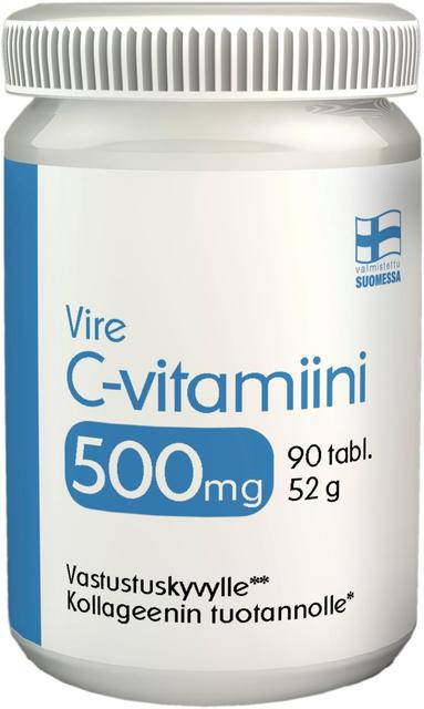 Vire C-vitamiinivalmiste C-vitamiini 500 mg 90 tablettia / 52 g