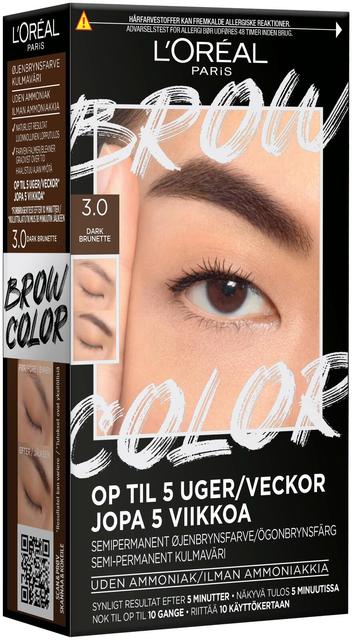 L'Oréal Paris Brow Color Kit 3.0 Dark Brunette kulmaväri 30ml