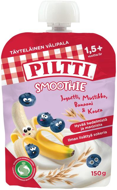 Piltti 150g Smoothie Jogurtti-mustikka-banaani-kaura 1,5v+ annospussi