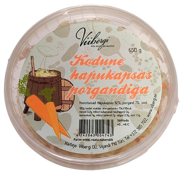 Hapukapsas porgandiga 650g