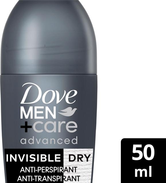 Dove Men+Care 72h Advanced Invisible Dry Antiperspirantti Deodorantti Roll-on mukana kosteusvoide 50 ml