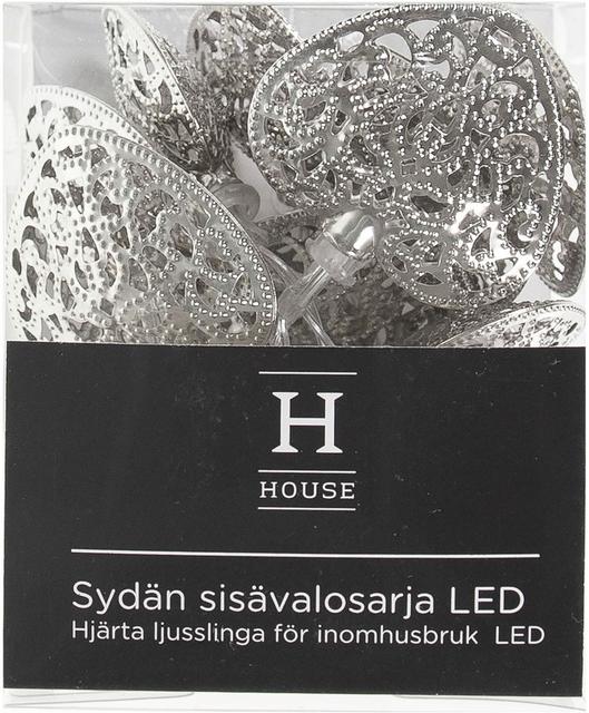 House sisävalosarja Sydän, 10 LED-lamppua