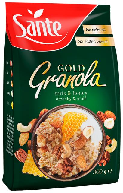 SANTE GOLD GRANOLA röstitud müsli pähklite ja meega 300 g