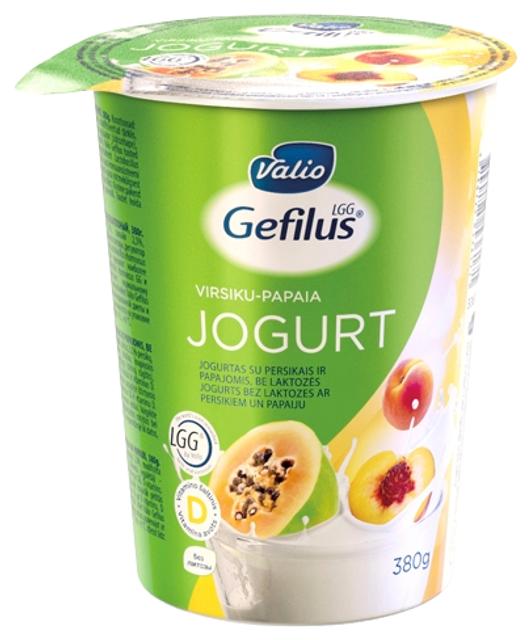 Virsiku-papaia jogurt, 380 g