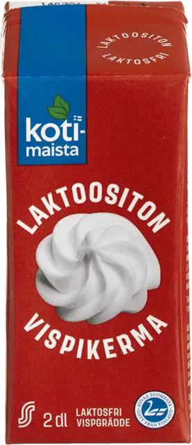 Kotimaista laktoositon vispikerma 2dl