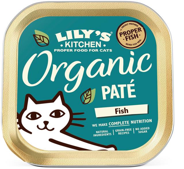 Lily's Kitchen 85g Organic Paté kalaa luomukissanruoka