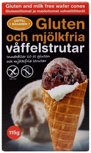 Jäätelövohveli Våffelbagaren gluteeniton/laktoositon 10 kpl 115 g