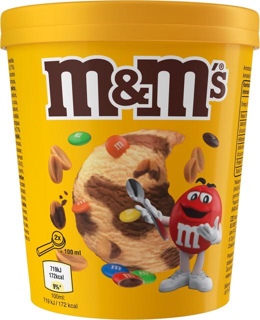 M&M's Peanut jäätelöpurkki 450ml/306g