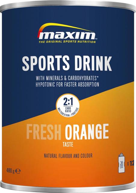 Maxim Sports Drink Fresh orange urheilujuomajauhe appelsiininmakuinen 480g