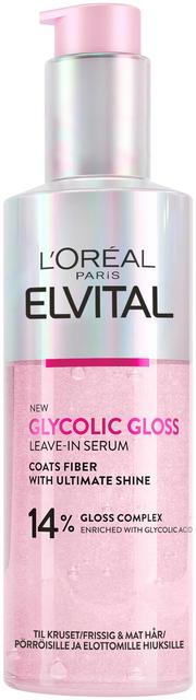 L'Oréal Paris Elvital Glycolic Gloss hiuksiin jätettävä seerumi kiillottomille hiuksille 150ml