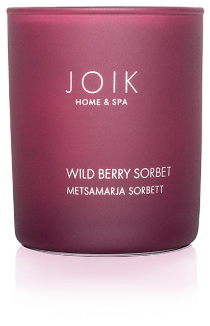 Joik home & spa rapsivahast lõhnaküünal metsamarja sorbett, 150 gr, värvilises klaasis