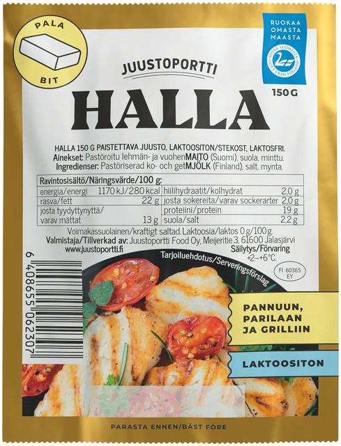 Juustoportti Halla 150 g paistettava juusto laktoositon