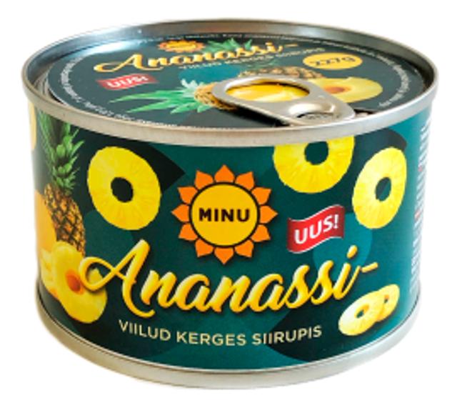 Minu ananassiviilud kerges siirupis 227g