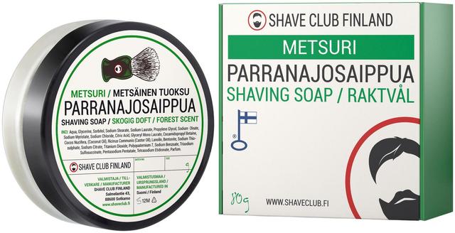 Shave Club Finland parranajosaippua metsuri 80ml