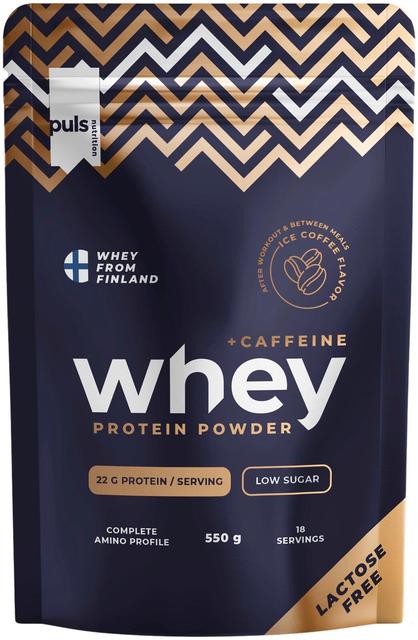 PULS WHEY Ice coffee+caffeine proteiinijuomajauhe 550g
