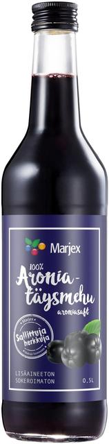 Marjex kylmäpuristettu aroniatäysmehu 0,5l