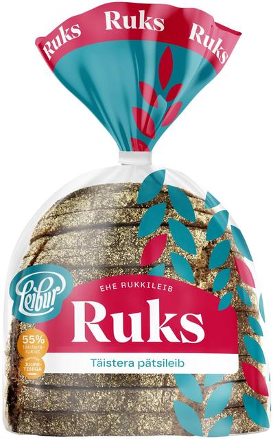 Ruks täistera rukkileib 390 g