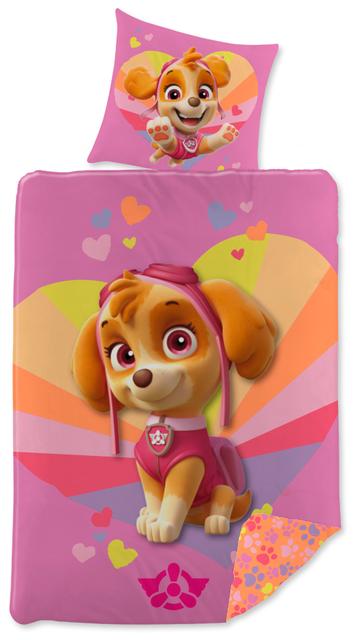 Lasten pussilakanasetti Paw Patrol 120x160+40x60 cm pinkki