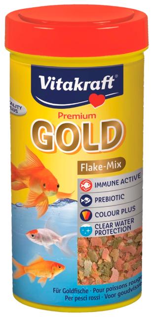 Vitakraft  Gold Flake Mix, helvessööt kuldkaladele 250ml